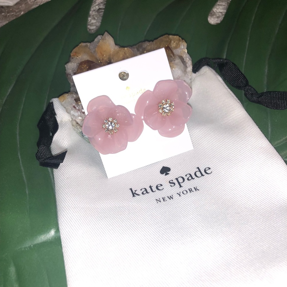 ♠️Kate Spade♠️ Flower and Stone Earrings - Picture 2 of 4